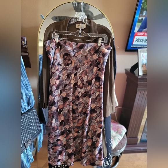 Elegant Nine West Multicolor Abstract Skirt - Picture 1 of 3